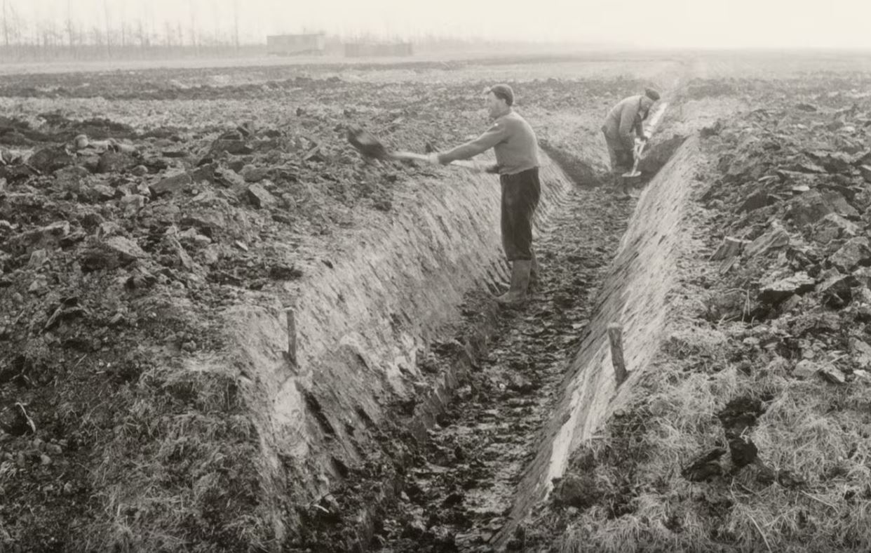 Arbeiders bij de opbouw van de polder. © Het Flevolands Archief